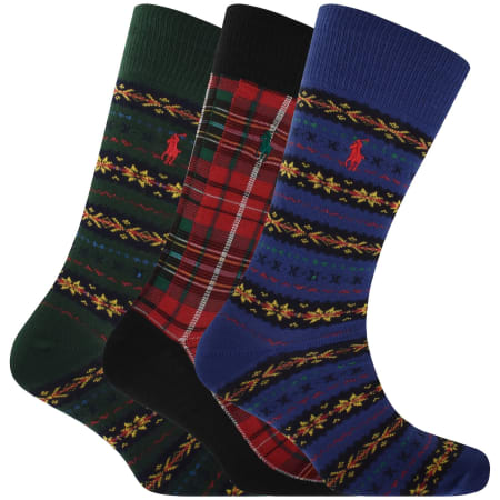 Product image for Ralph Lauren 3 Pack Gift Set Socks Multi