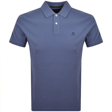 Product image for Hackett Heritage Small Logo Polo T Shirt Eton Blue