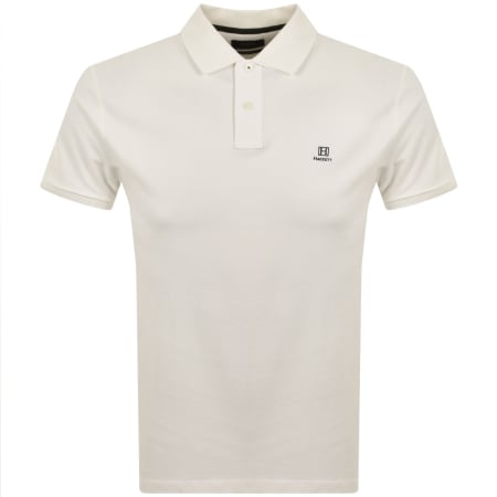 Product image for Hackett Heritage Small Logo Polo T Shirt Off White