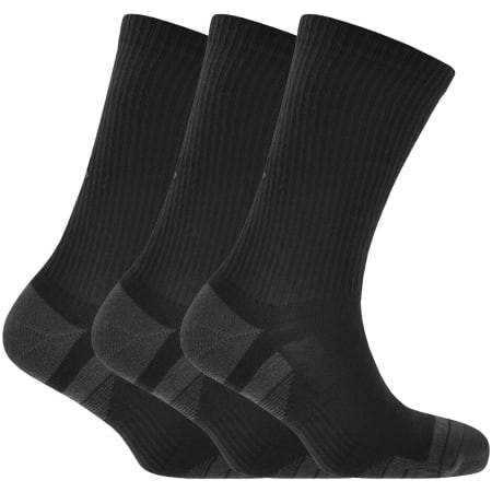 Product image for Under Armour 3 Pack Tech Crew Socks Black
