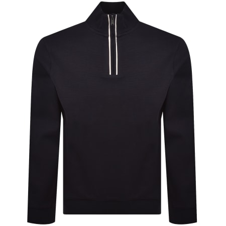 Product image for BOSS H Sidney 80 Quarter Zip Sweatshirt Navy