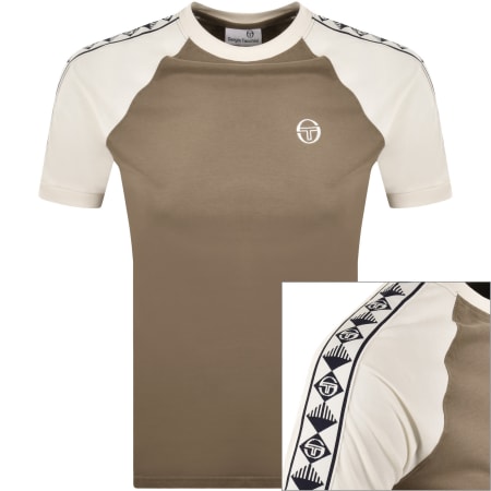 Product image for Sergio Tacchini Ringer T Shirt Brown