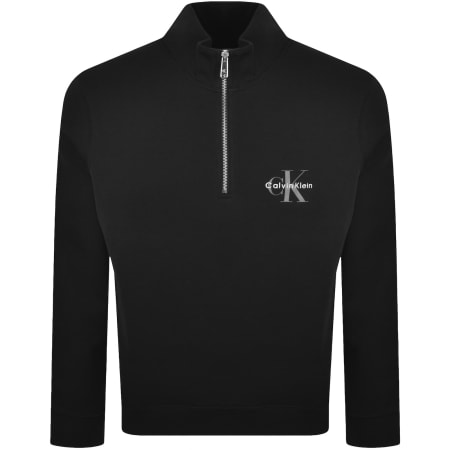 Product image for Calvin Klein Jeans Monologo Zip Sweatshirt Black
