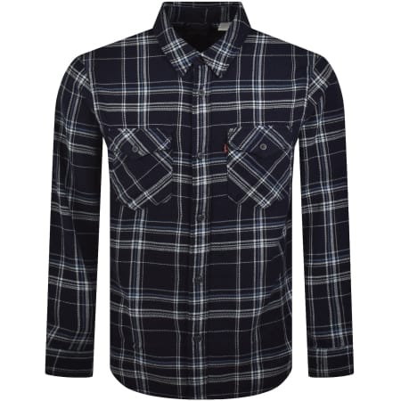 Product image for Levis Long Sleeve Western Shirt Navy