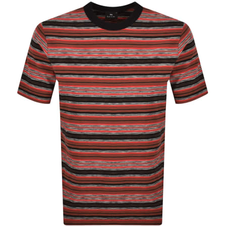 Product image for Paul Smith Striped Regular Fit T Shirt Red