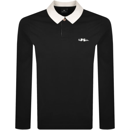 Product image for Paul Smith Embroidered PS Polo T Shirt Black