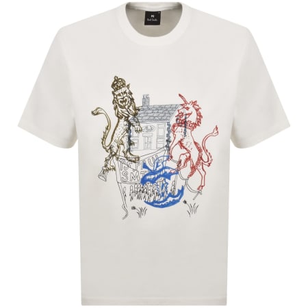 Product image for Paul Smith Pub Crest Oversized T Shirt Off White