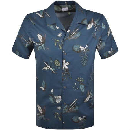 Product image for Paul Smith Casual Fit Short Sleeved Shirt Blue