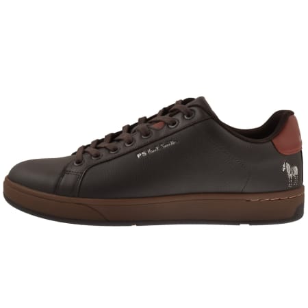 Product image for Paul Smith Albany Leather Trainers Brown