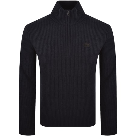 Product image for G-Star Quarter Zip Knit Jumper Navy