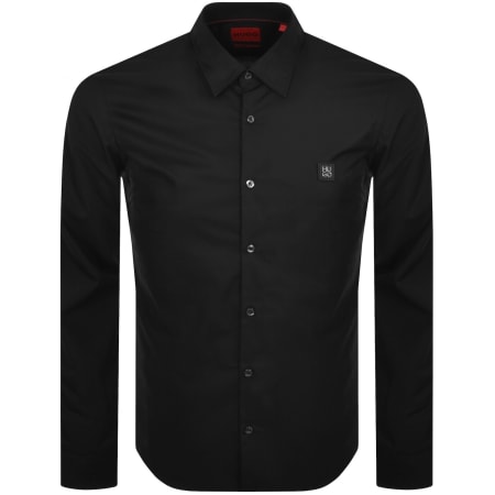 Product image for HUGO Long Sleeved Ermo Shirt Black