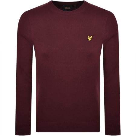 Product image for Lyle And Scott Knitted Jumper Burgundy
