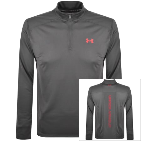 Product image for Under Armour Tech Utility Quarter Zip T Shirt Grey