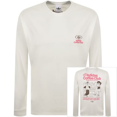 Product image for adidas Originals Long Sleeve Cafe T Shirt White