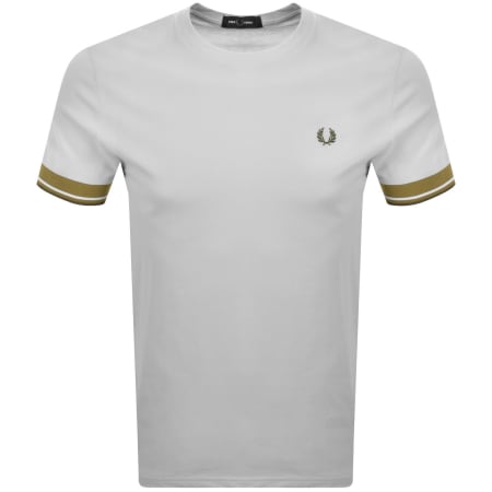 Product image for Fred Perry Twin Tipped Cuff T Shirt Slate Grey