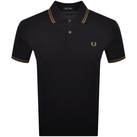 Product image for Fred Perry Twin Tipped Polo T Shirt Navy
