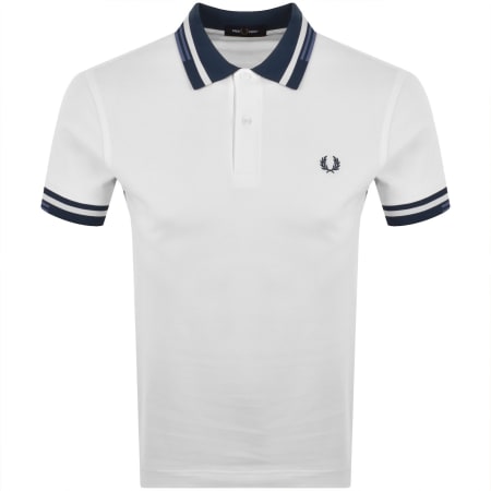 Product image for Fred Perry Abstract Tipped Polo T Shirt White
