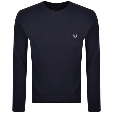 Product image for Fred Perry Pique Stitch Jumper Navy