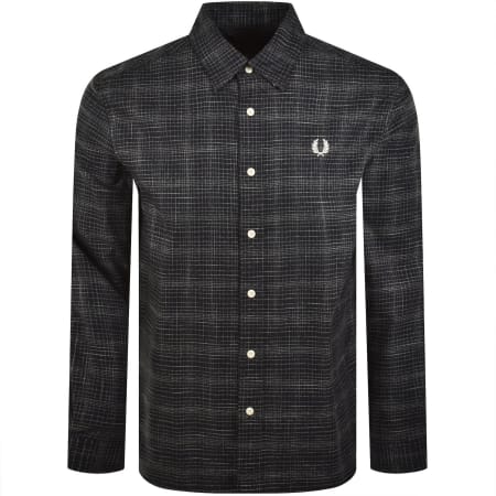 Product image for Fred Perry Tennis Net Slub Shirt Navy