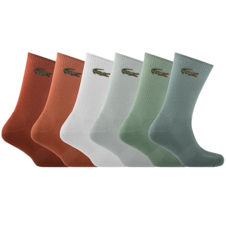 Product image for Lacoste 6 Pack Sport Crew Socks Multi
