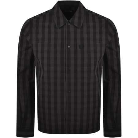 Product image for Fred Perry Gingham Overshirt Black