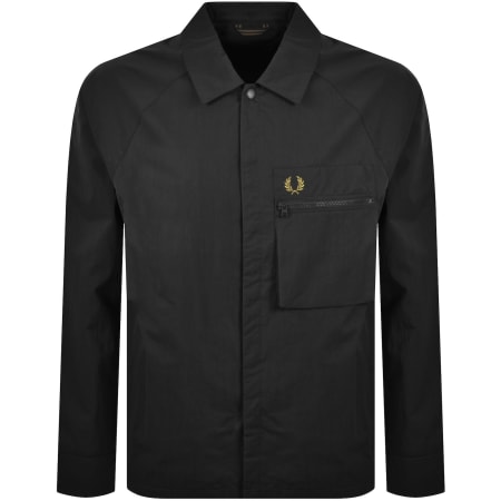 Product image for Fred Perry Raglan Overshirt Black