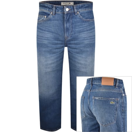 Product image for Lacoste Straight Fit Mid Wash Jeans Blue