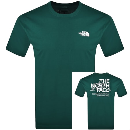 Product image for The North Face Mountain Sketch T Shirt Green