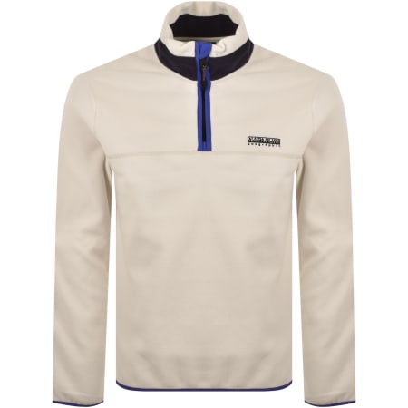 Product image for Napapijri Dergana Half Zip Sweatshirt Beige