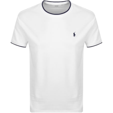 Product image for Ralph Lauren Crew Neck Pique T Shirt White