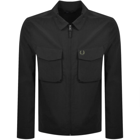 Product image for Fred Perry Ripstop Pocket Overshirt Black