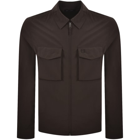 Product image for Fred Perry Ripstop Pocket Overshirt Brown