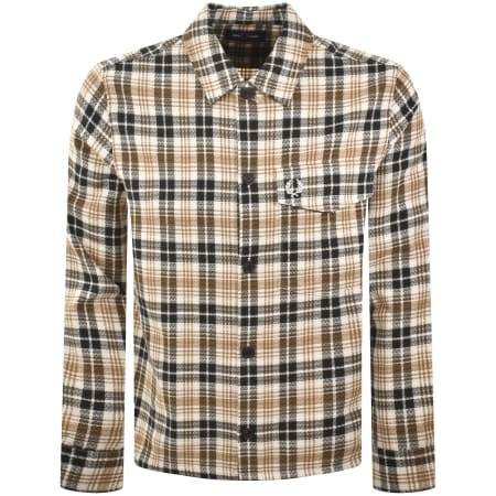 Product image for Fred Perry Textured Check Overshirt Cream