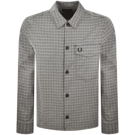 Product image for Fred Perry Textured Overshirt Black