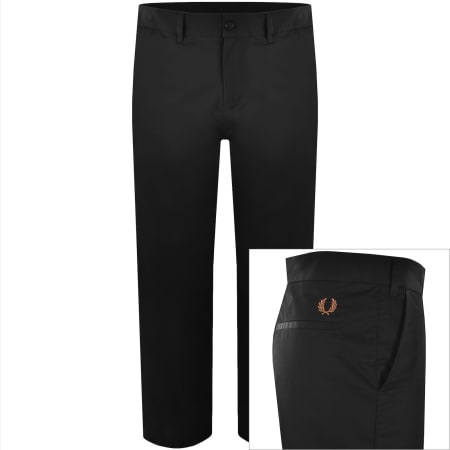Product image for Fred Perry Slim Fit Twill Trousers Black