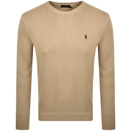 Product image for Ralph Lauren Crew Neck Knit Jumper Beige