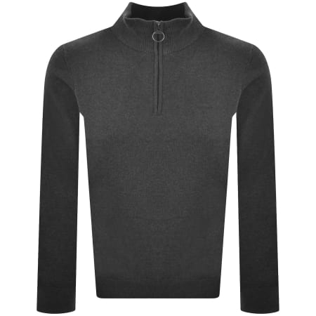 Product image for Barbour Half Zip Knit Jumper Grey