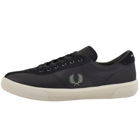 Product image for Fred Perry Leather Tennis Trainers Navy