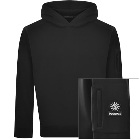 Product image for Sandbanks Zip Pocket Interlock Hoodie Black