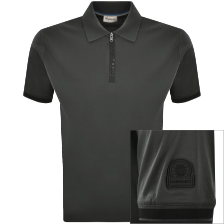 Product image for Sandbanks Silicone Zip Polo T Shirt Grey