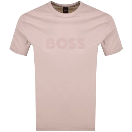 Product image for BOSS Regular Fit Logo T Shirt Pink