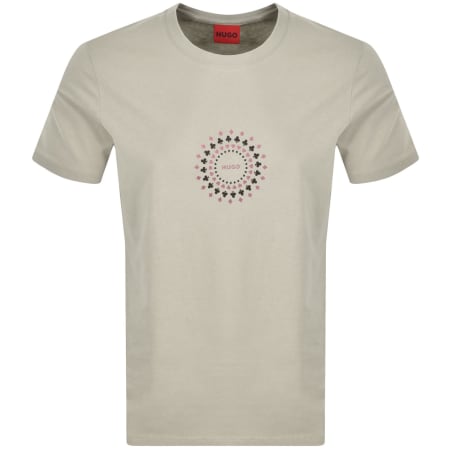 Product image for HUGO Dahr T Shirt Medium Beige