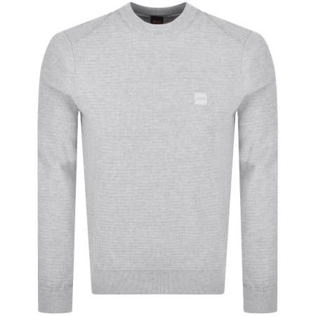 Product image for BOSS Anion Knit Jumper Grey