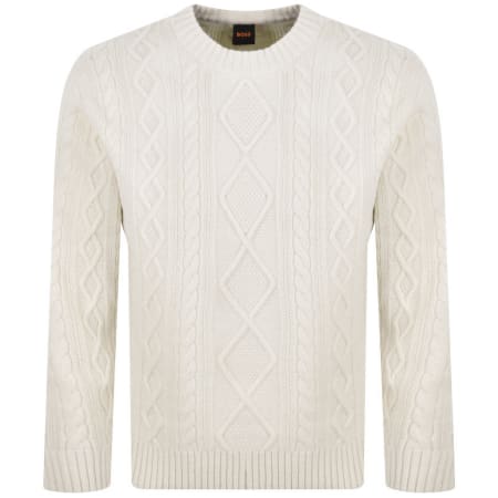 Product image for BOSS Arteccio Wool Knit Jumper Cream