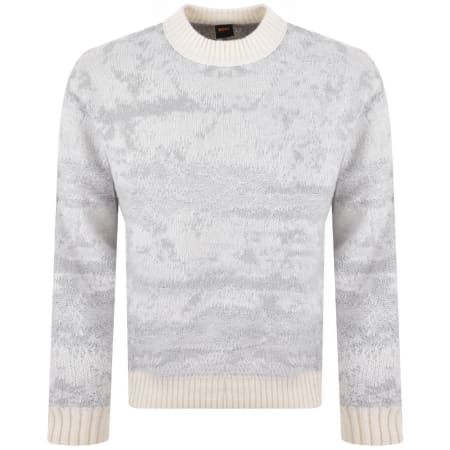Product image for BOSS Kastet Wool Knit Jumper Cream