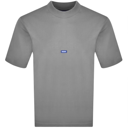 Product image for HUGO Blue Nieros Logo T Shirt Grey