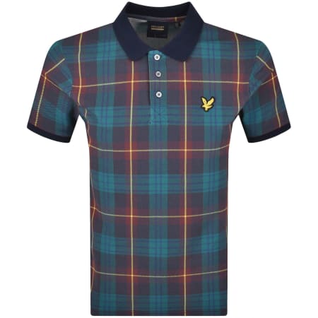 Product image for Lyle And Scott Archive Tartan Polo Shirt Navy