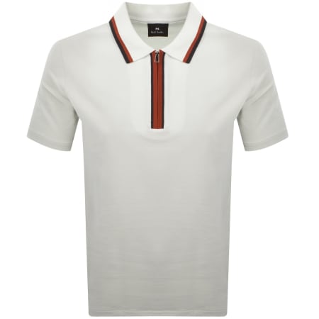 Product image for Paul Smith Tipped Polo T Shirt Off White