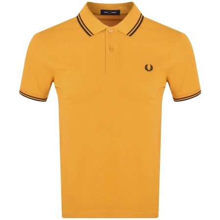 Product image for Fred Perry Twin Tipped Polo T Shirt Yellow