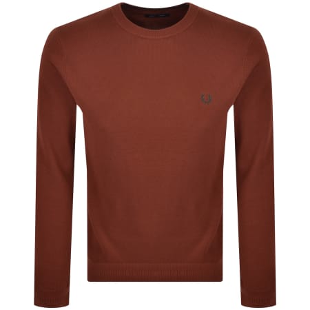 Product image for Fred Perry Pique Stitch Jumper Brown